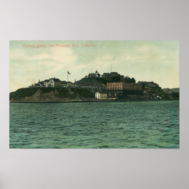 Poster Bay View of Alcatraz Islans and Prison (Frente)