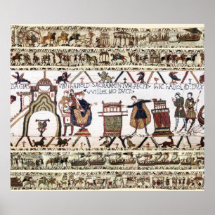 Poster BAYEUX TAPESTRY Harold fez juramento sobre Relíqui
