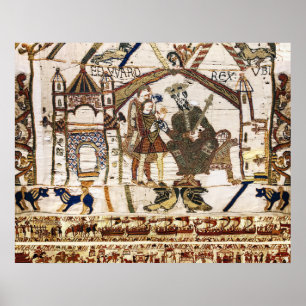 Poster BAYEUX TAPESTRY King Edward Confessor e Harold