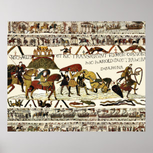 Poster BAYEUX TAPESTRY William no Mont Santo-Michel