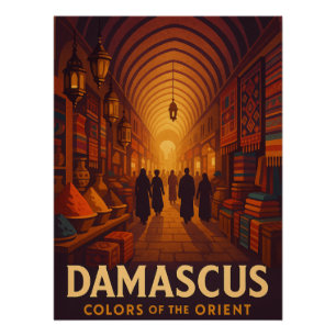 Pôster Bazaar & Spices - Cores de Damasco