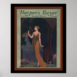 Pôster Bazar de Harper - Barbier 1914 Cobrir Deco 16 x 20