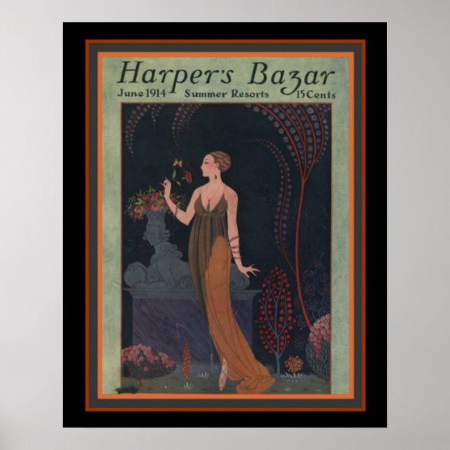 Pôster Bazar de Harper - Barbier 1914 Cobrir Deco 16 x 20 (Frente)