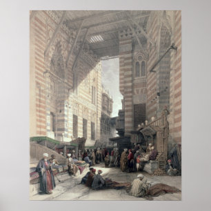 Pôster Bazar dos comerciantes de seda, o Cairo, de