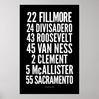 Poster BCL Vintage Classic San Francisco Scroll