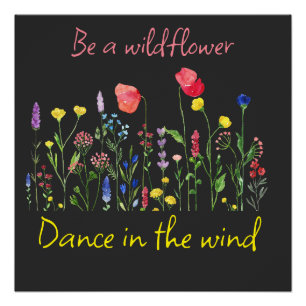 Pôster BE A WILDFLOWER BOHO CHIC T-Shirt