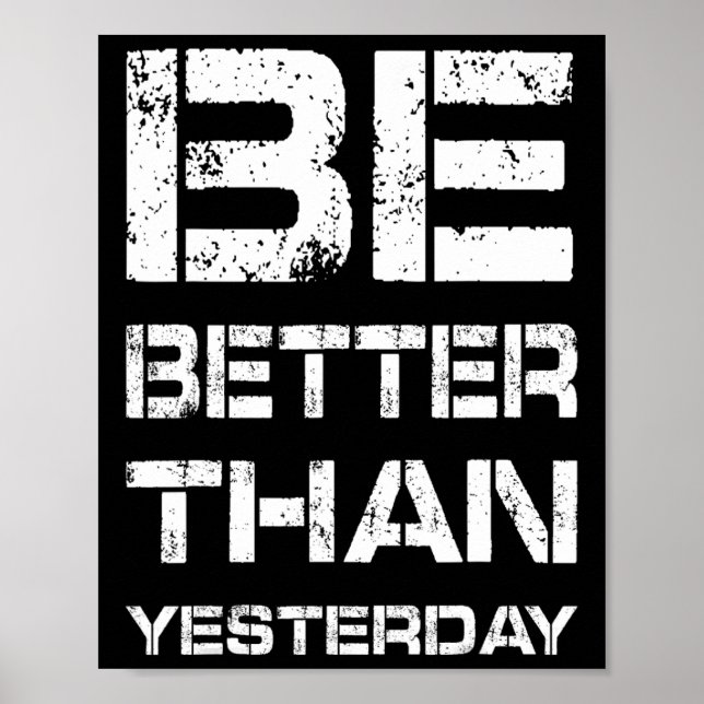 Poster Be Better Workout Gym Motivation Weightlifting Bod (Frente)