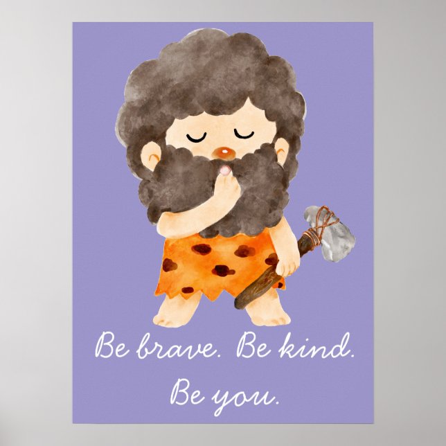 Poster Be Brave Be Kind Be You Nursery Wall Art Print (Frente)