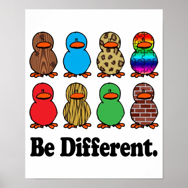 Pôster Be Different Ducks (Frente)