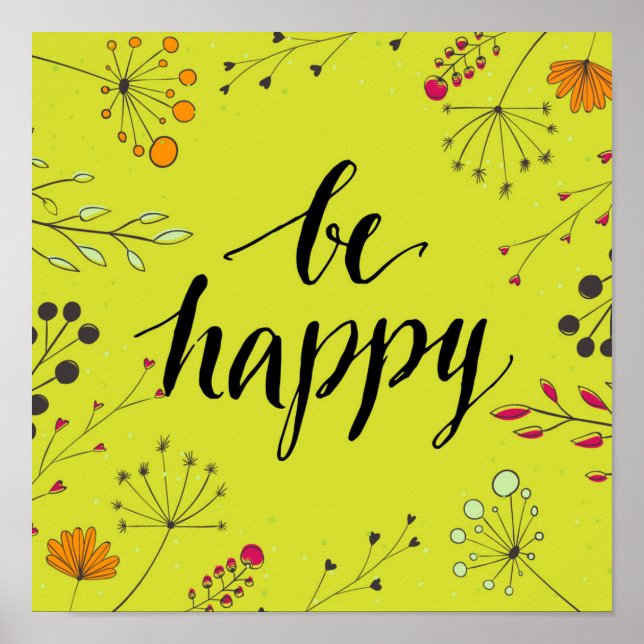 Poster Be Happy 5 (Frente)