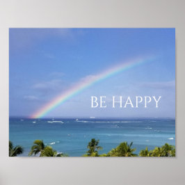 Poster Be Happy Rainbow