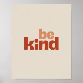 Poster Be Kind – Boho Typography Art