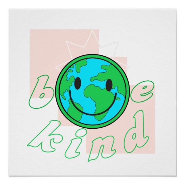 Pôster Be kind ecological environment (Frente)