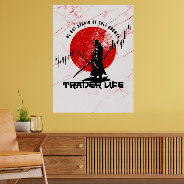 Poster Be not afraid | Motivation | Samurai N Marble (Sala de Estar 2)