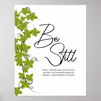 Poster Be Still and Know Psalm 46:10 Christian Wall