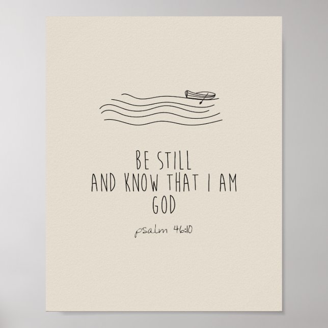 Poster Be still and know that I am God  (Frente)