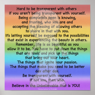 Poster Be Transparent