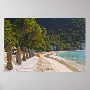 Poster Beach at Cane Garden Bay, Island of Tortola