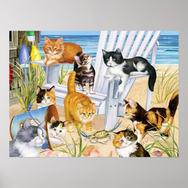 Poster Beach Bum Kittens (Frente)