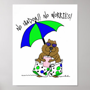 Poster Beach Day Groundhog