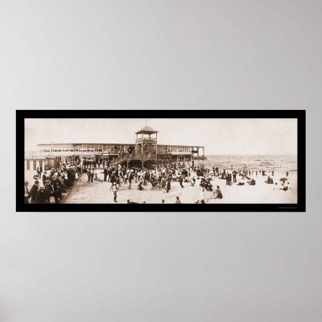 Poster Beach Fund Asbury Park Foto 1902 (Frente)