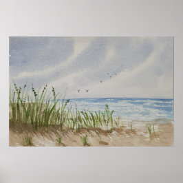 Poster Beach painting