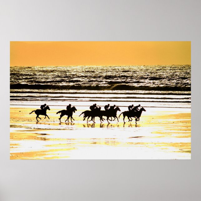 Pôster Beach Racing Kerry Irlanda (Frente)