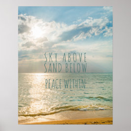 Poster Beach Sunrise Sky Acima da Paz dentro do Inspirati