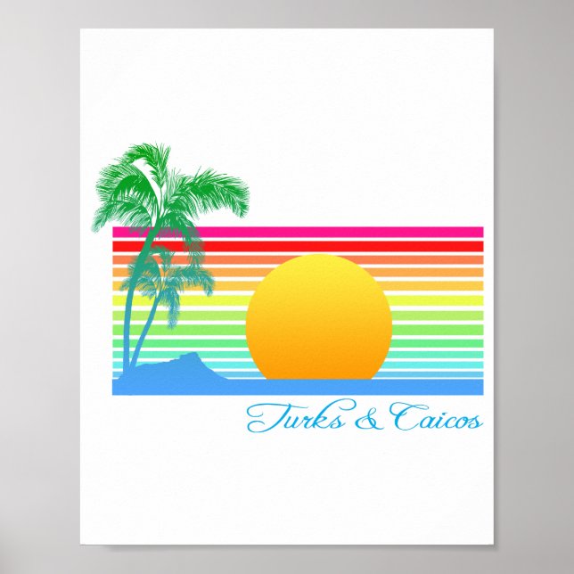 Poster Beach Sunset Turks Caicos (Frente)