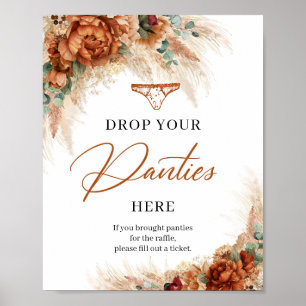 Poster Beach tropical terracotta Drop your Panties here