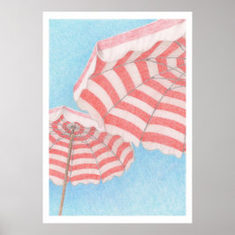 Poster Beach Umbrellas
