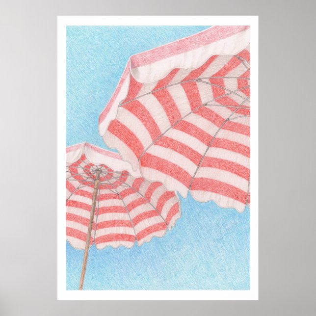 Poster Beach Umbrellas (Frente)