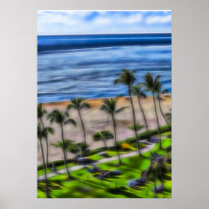Pôster Beach View Maui, Ka'anapali Beach Hawaii