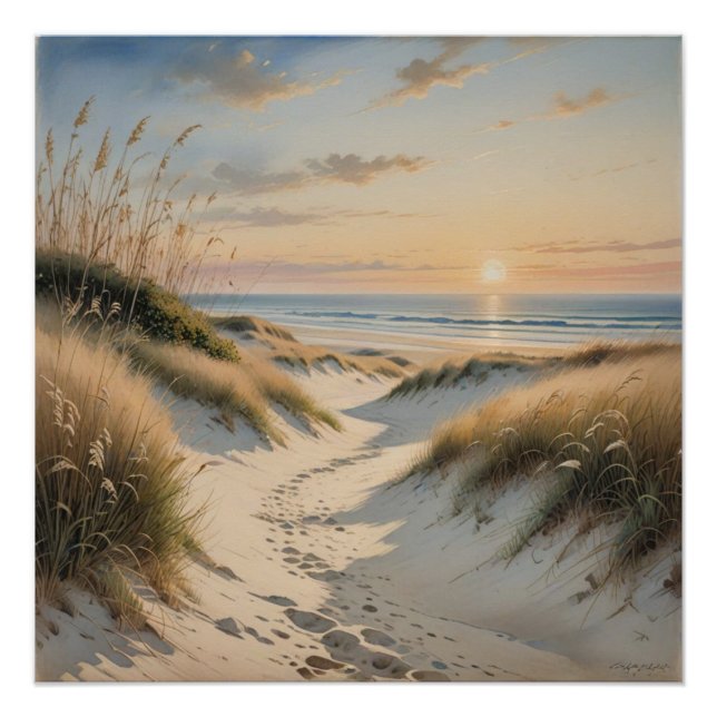 Pôster beach wall art poster (Frente)