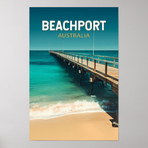 Poster Beachport Austrália Viagem Art Vintage