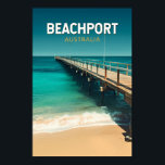 Poster Beachport Austrália Viagem Art Vintage<br><div class="desc">Design de viagem do vetor retrorreflector de Beachport. Beachport, Austrália, é uma charmosa cidade costeira na costa de Limestone, no sul da Austrália, conhecida por suas praias atordoantes, jato longo e cenas unidades costeiras.</div>