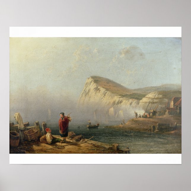 Poster Beachy Head, 1850 (óleo na canvas) (Frente)