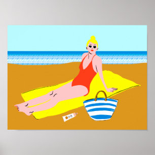 Poster Beachy Keen - Amarelo