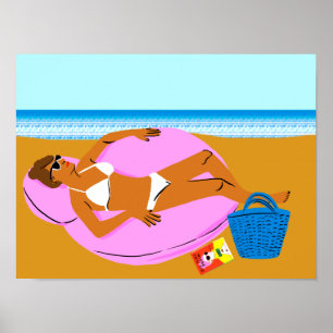 Poster Beachy Keen - Rosa