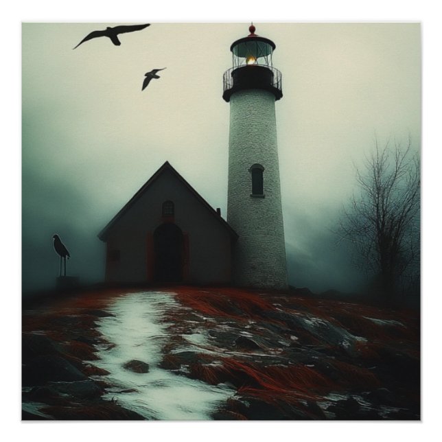 Pôster "Beacon da Solidão em Mist" (Frente)