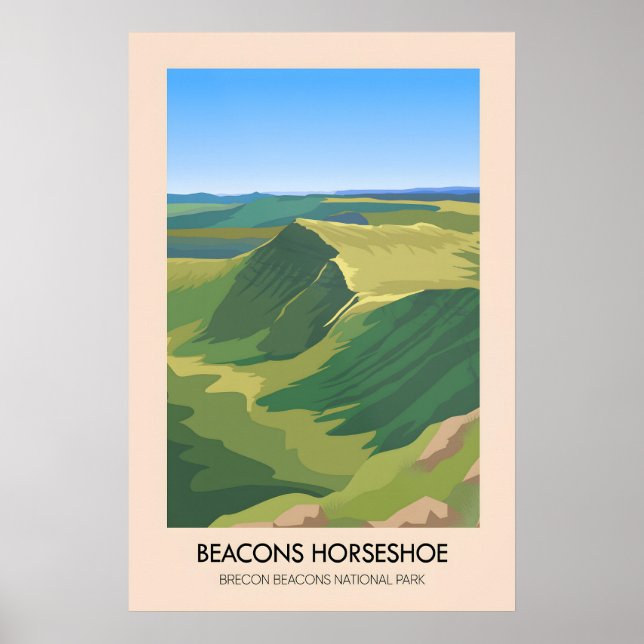 Poster Beacons Horseshoe Brecon Beacons National Park (Frente)