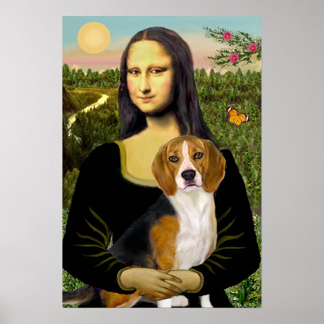 Poster Beagle 7 - Mona Lisa (Frente)