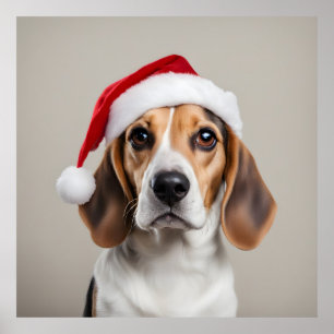 Poster Beagle Christmas