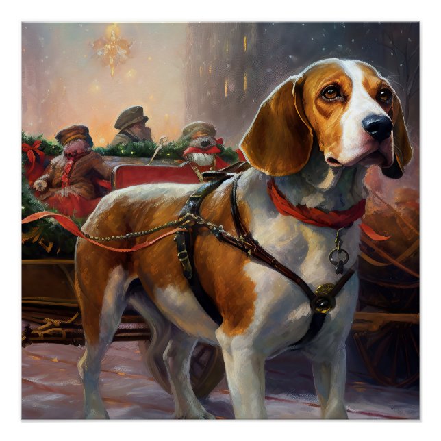 Pôster Beagle Christmas Fesason Season (Frente)