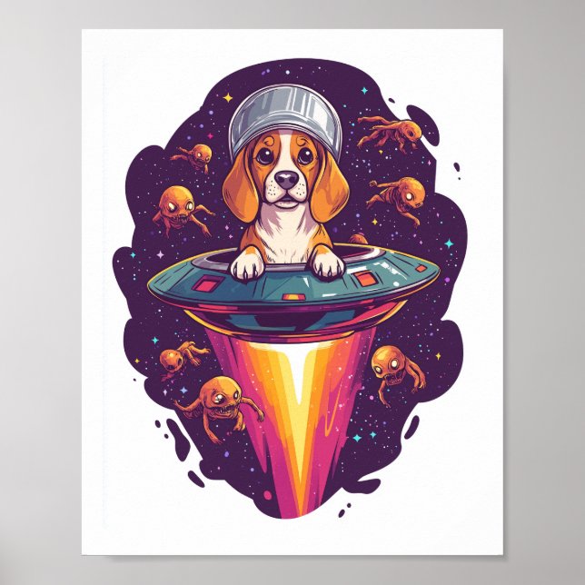 Poster Beagle � Encontro Canino Intergaláctico (Frente)