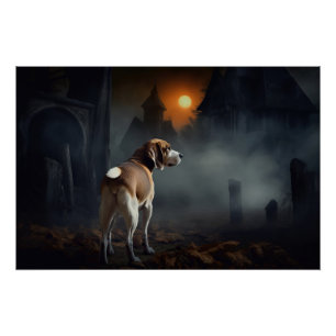Pôster Beagle Halloween Assustador