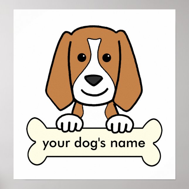 Pôster Beagle Personalizado (Frente)