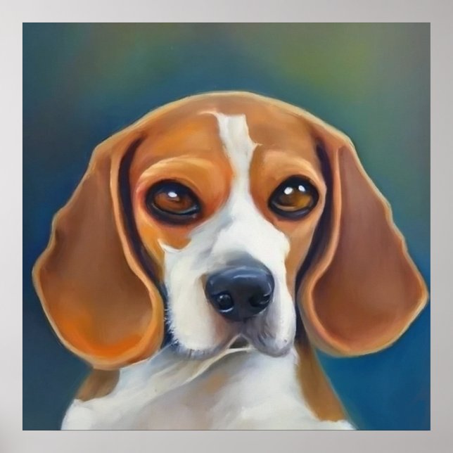 Poster Beagle - Retrato Canino (Frente)