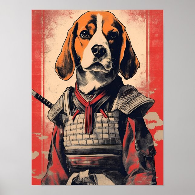 Poster Beagle Samurai (Frente)