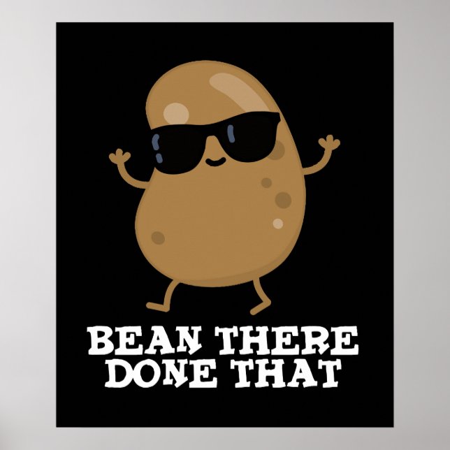Poster Bean Lá Fez Aquele Bean Engraçado Pun Dark BG (Frente)